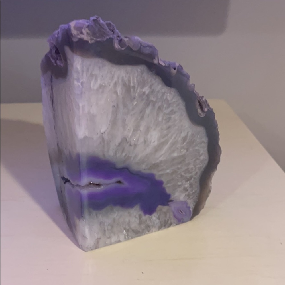 Lavender/purple crystal decor piece